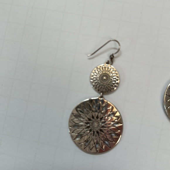 Brighton Earrings Sunburst Duo Drop with Rhinestone Crystals French Wire - Picture 6 of 9